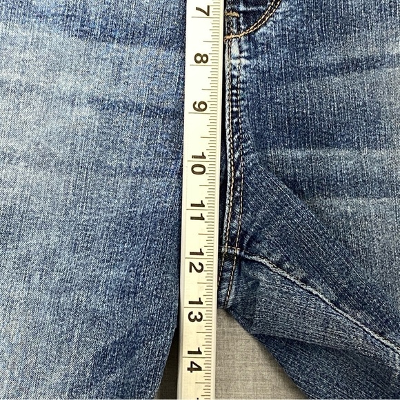 Levis Signature High Rise Ankle Skinny Jeans Womens 18 W34 Raw Hem Factory Fade - Picture 10 of 12